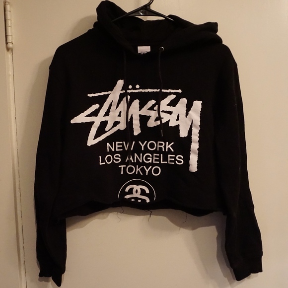 stussy cropped hoodie